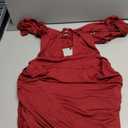 SOLY HUX Women's Sexy Deep V Neck Halter Bodycon Mini Dress Sleeveless Party Club Dresses (Red, L)
