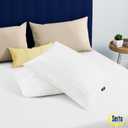 Serta Won't Go Flat King Size Set of 2 Down Alternative Bed Pillows, Extra Life Foam Core with Medium Support, Perfect for Back, Stomach or Side Sleepers, White