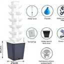 Hydroponics Growing System, 30 pods Hydroponics Tower Growing System Indoor Vertical Garden Planter Indoor Smart Garden Kit with Pump and Movable Water Tank Vegetable Plant Gift for Gardening Lover, 10 inches
