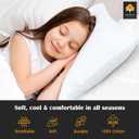 Toddler Travel Pillow Cover 100% Egyptian Cotton Pillowcase Set of 2 with Zipper Closure Small Pillow Case 500 Thread Count Travel Pillowcase (White Solid, Toddler 12X16)