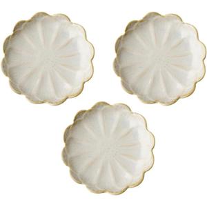 Amosfun Sunflower Ceramic Sauce Dishes 3-Pack 4.44 Inch Vintage Japanese Style Seasoning Plates Food Dipping Bowls for Soy Sauce Condiments and Appetizers