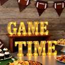 Honoson 8 Pcs Game Time Football Party Decorations Game Time LED Lights up Neon Sign Sports Football Table Decoration for Theme Birthday Gameday Tailgate Party