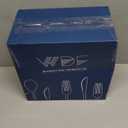 WDF 175Pcs Blue Plastic Plates - Heavy Duty Baby Blue Plates Disposable - 25Guests Plastic Dinnerware Ideal for Parties/Wedding/Baby Shower/Easter (Bule and Gold)