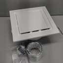 TEPU Bathroom Exhaust Fan with Light 144 CFM, 11.8In Grille, Cutout Size 9.8" x 9.8", Duct 4 Inch, 1.0 Sone Quiet Bath Ceiling Vent Fan Combo with 6500K 1200LM LED Light, for Bathroom, Laundry, Shower