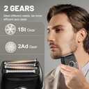 Cordless Electric Shaver for Men: Compact Foil Razors with 4 Floating Blades - 2 Speeds & LED Screen, IPX7 Waterproof Facial Trimmer, USB-C