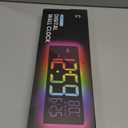 16.5" Large Digital Wall Clock with BT Sync, RGB Lights with 11 Scenes Mode Remote Control, Dual Alarms with Big LED Display, Auto DST, Temperature for Classroom Gaming