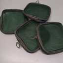 Weewooday 4 Pcs Mesh Makeup Bag Mesh Cosmetic Bag Travel Toiletry Pouch with Zipper Mini Makeup Cosmetic Purse for Daily Accessory (Small, Olive Green)