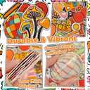 32Pcs Hippie Iron On or Sew On Patches, Embroidered Patch for Jeans, Jackets, Hats, Bags, Backpacks, Clothing