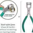 The Beadsmith Metal Bending Pliers Pliers With Curved Nylon Jaws for Ring Shaping, 5.75 Inches, w/Double-leaf Springs, Non-Marring