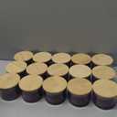 CONNOO 15 Pack 4 OZ Purple Glass Candle Jars with Airtight Bamboo Lids for Making Candles, Bulk Small Wide Mouth Empty Candle Containers with Sticky Warning Labels - Dishwasher Safe, Lavender