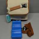 Breastmilk Cooler Bag with Ice Pack Fits 6 Baby Bottles Up to 9 Ounce, Baby Bottle Bag with Shoulder Strap for Nursing Mom Daycare, Cream