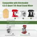 Bamboo Mixer Slider Compatible With Kitchenaid Stand Mixer,Easy-To-Move, Countertop-Protecting Mixer Accessories (4.5-5Quart)
