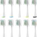 Replacement Brush Heads for Smile Bright Platinum Sonic Electric Toothbrush, Soft Bristles, 10-Pack, with Covers