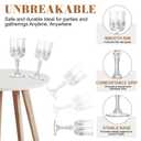 Sliner 48 Pack Plastic Vintage Wine Glasses and Champagne Flutes Set, Clear