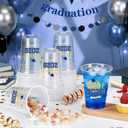 40 Pcs Graduation Cups 2026, 16oz Graduation Plastic Cups, Disposable Congrats Grad Cups, Class of 2026 Grad Party Cups for graduation Party Supplies Tableware Decorations (Blue)