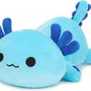 Onsoyours Cute Axolotl Plush, 19" Soft Large Stuffed Animal Salamander Big Plush Pillow, Kawaii Plushie Toy for Kids (Blue Axolotl A, 19")