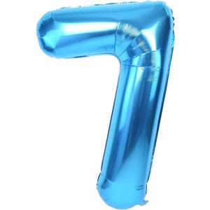 TONIFUL 40 Inch Blue Large Numbers Balloon 0-9 Birthday Party Decorations,Foil Mylar Big Number 7 Balloon Digital 7 for Birthday Party,Wedding, Bridal Shower Engagement Photo Shoot, Anniversary