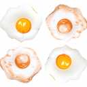 4Pcs Giant Fried Egg Balloons with Syrup and Butter/Great for Breakfast & Brunch Party,Egg Party,Easter Party/Pancakes & Pajamas Party Decorations/Pajama Party/Woodland Picnic BBQ Baby Shower