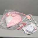 Portable Baby Bouncer Seat with 8 Melodies, 3 Vibration Levels & Adjustable Volume, Foldable Infant Bouncer Rocker with Safety Harness for Baby 0-6 Months, Indoor & Outdoor Use BR2402 (Pink)