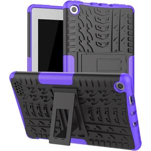 Maomi for Kindle Fire 7 Tablet case 2019 2017 Release 9th 7th Generation Kickstand Heavy Duty Cover [ NOT fit New Fire 7 Tablet 2022 Release 12th Gen ] (-Purple-)