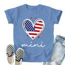 TIEEI 4th of July Shirts American Flag Kids T-Shirt Patriotic Tee Tops