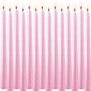 16 Pack Pink Taper Candles - Taper Candles 10 Inch Dripless, Smokeless & Unscented - 8 Hours Long Burning - Tall Candlesticks - Ideal for Weddings, Dinner Parties, Home Decor, Birthday Party