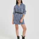 EXARUS Girls Denim Jean Dress Teen Fall Casual Kids Western Shirt Dresses | Short/Long Sleeve Button Down Denim Trendy Outfit (Blue)
