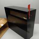 Yaocom Extra Large Wall Mount Mailboxes for Outside 18 x 16.5 x 7 Inches Locking Security Mail Box Galvanized Steel Wall Mailbox Large Capacity Post Box with Key Lock and Reflective Stickers(Black)
