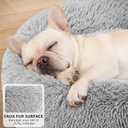 MIXJOY Orthopedic Dog Bed Comfortable Donut Cuddler Round Pet Beds Ultra Soft Washable Dog and Cat Cushion (20''/23''/30'') (23'', Grey)