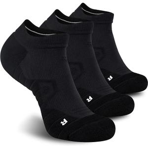 Hylaea Athletic Running Socks Cushion Padded Moisture Wicking Low Cut, Size L, 1 Pair