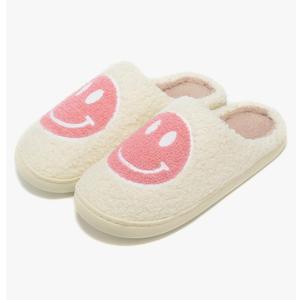Retro Fuzzy Face Slippers for Women Men, Retro Soft Fluffy Warm Home Non-Slip Couple Style Casual Smile Face Slippers Indoor Outdoor Anti-Skid Warm Cozy Foam Slide Fuzzy Slides with Soft Memory Foam Shoes, Size: 13–15 Women, 12-13 Men