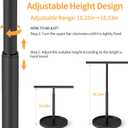 Hand Towel Stand, Hand Towel Holder for Bathroom Countertop Kitchen, 16.5IN Adjustable Retractable T-Shape Hand Towel Rack, Matte Black