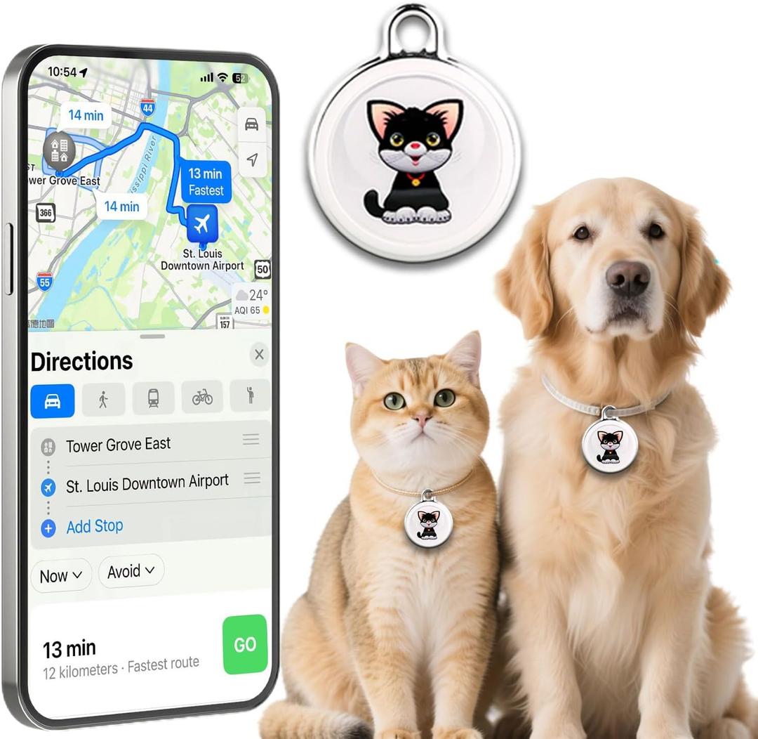 2025 Smart GPS Tracker for Dogs, Mini Cat GPS Tracker, Positioning Smart Alarm Pet Tracker, Waterproof and Drop-Proof, Extra Long Battery Life of 365 Day, No Subscription-5
