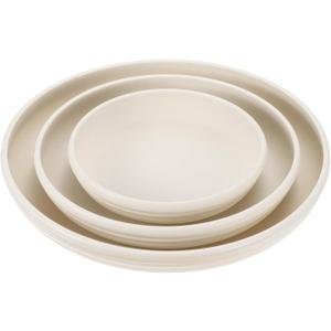 PATIKIL Plant Saucer Tray, 3 Pack 7/9/12 Inch Plastic Round Plant Saucer Flower Planter Drip Tray for Indoors Outdoors Patio Balcony, Beige