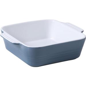 DOWAN 8x8 Baking dish, Square Baking Pan, Ceramic Casserole Dishes for Oven, Cake Pan with Handle, for Brownie, Lasagna, Casserole, 2 Quart, Home Gift, Airy Blue