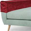 Uxcell Couch Arm Cover, Stretch Sofa Armrest Cover with Twist Nails Scratch-Resistant Furniture Protector for Sofas Chairs, Red