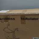 Ambliss Rollator Walkers with Seat for Seniors, 8" Wheels, 300lb. Weight Capacity, All Terrain Lightweight Walkers for Seniors with Backrest, Height Adjustable Foldable Walker (Purple-3Wheel)