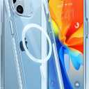 TORRAS Shockproof Magnetic Clear for iPhone 15 Plus Case & iPhone 14 Plus Case, 12FT MIL-Grade Drop Protection, Compatible with MagSafe, Non-Yellowing Cover for iPhone Plus Phone Case 6.7, Blue