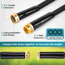 Itsonestep Garden Hose 100ft, 3/4" GHT Non-Expanding Water Hose Lightweight, Flexible Garden Hose with 10 Function Nozzle, Kink-Free, Sturdy, High-Pressure, Abrasion Resistant Hoses for Yard, Garden