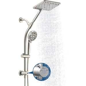 Rain Shower Head with Handheld High Pressure rainfall Shower Heads with Handheld Spray Combo,Brushed Nickel
