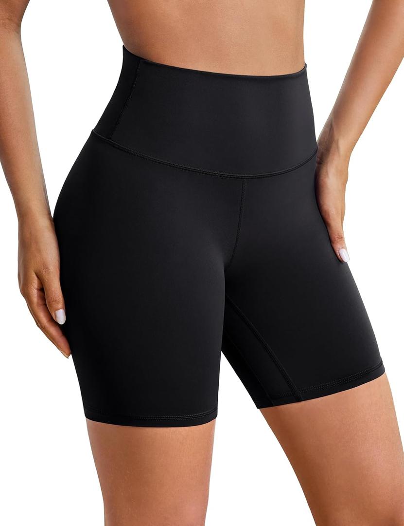 BAYDI Clouduxi Biker Shorts for Women 6" High Waisted Workout Gym Running Shorts Womens Buttery Soft Yoga Pants (Brown, S)