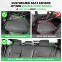 for Honda Civic Leather Seat Covers, Sedan LX 2022-2026, Sport 2022-2024, Custom Fit Car Seat Cover Full Set, Waterproof Accessories, Black (Solid Bench Seats- W/O Rear Armrest)