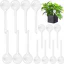 Pynqdfu 14 PCS Plant Watering Globes,Clear Self-Watering Bulbs,Plastic Automatic Watering Globes for Plant Indoor Outdoor,Garden Water Device