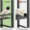 Kalrin Over-The-Toilet Storage Rack, 4-Tier Bathroom Organizer Shelf Over Toilet with Adjustable Shelf and Basket, Freestanding Space Saver Bathroom Shelves Above Toilet for Room (Pure Gray)