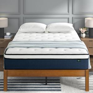 Zinus 12 Inch Comfort Support Hybrid Mattress [New Version], Full, Fiberglass Free, Medium Plush, Motion Isolation, Certified Safe Foams & Fabric, Mattress in A Box