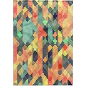 3dRose - Made in The Highlands - Art- Bright Delicate Geometric Print - Pink, Green and Peach Graphical Print - Towels (twl-304454-1) (15x22")