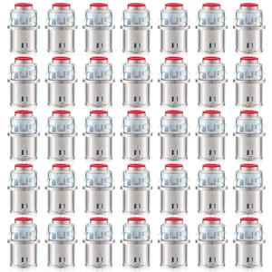 35 Pack Metal-Clad Cable Connectors, 3/8" Snap in Connectors Zinc Electrical Conduit Cable Connector for Steel and Aluminum Cables, Knockout Size 1/2'' Steel Electrical Conduit Fittings