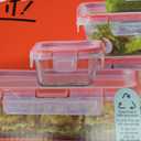 Pyrex Freshlock (4-Pack) Mixed Sized Glass Food Storage Containers Set, Airtight & Leakproof Plastic Locking Lids BPA-Free, Meal Prep Containers Set, Freezer Dishwasher Microwave Safe