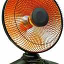 EZ-HEAT 1,000-Watt Indoor Parabolic Dish Space Heater with 70-degree Wide Oscillation and Dual Heat Settings, Adjustable Tilt, Tip Over Switch & Overheat Protection Sensor, MT-BFGD-8C