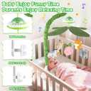 Baby Crib Mobile with Music and Lights, Nursery Baby Mobile for Crib Bassinet with Remote Control, Rotation, Starlight Projection, Crib Toys for Babies Boys Girls Green